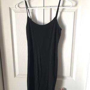 Black bodycon tank dress